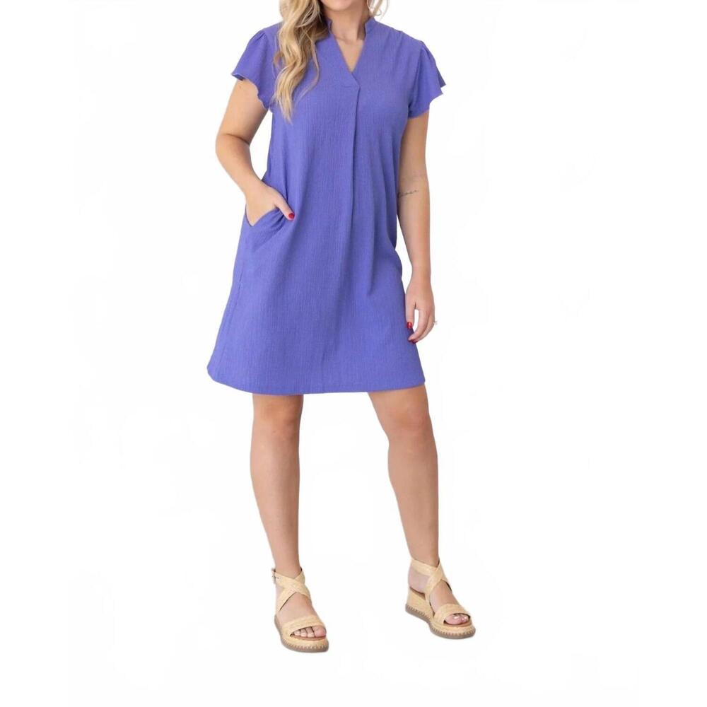 NEW SOUTHERN GRACE nicole mini dress in purple